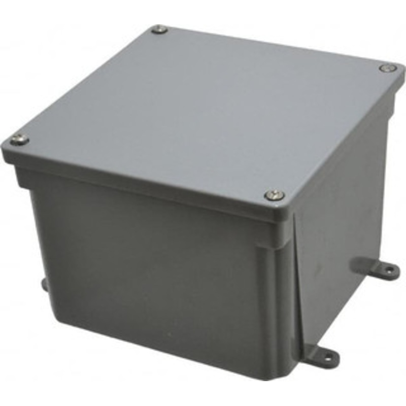 Thomas & Betts NEMA 4, 4X Thermoplastic Junction Box Enclosure with Screw Flat Cover 6 Wide x 6 High x 4 Deep, Corrosion Resistant E987R - 54088117