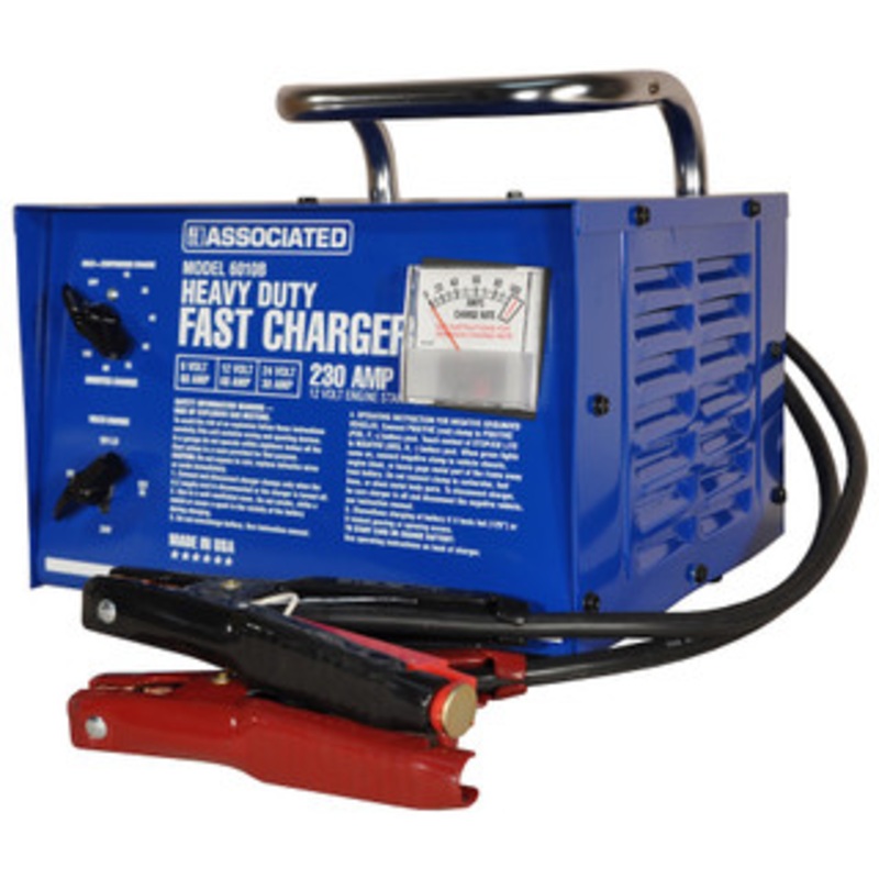 Associated Equipment Heavy Duty 6/12/24 Volt Portable Battery Charger - AS6010B