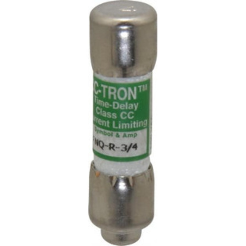 Bussmann 300 VDC, 600 VAC, 0.75 Amp, Time Delay General Purpose Fuse Fuse Holder Mount, 1-1/2 OAL, 200 at AC (RMS) kA Rating, 13/32 Diam FNQ-R-3/4 - 75915819
