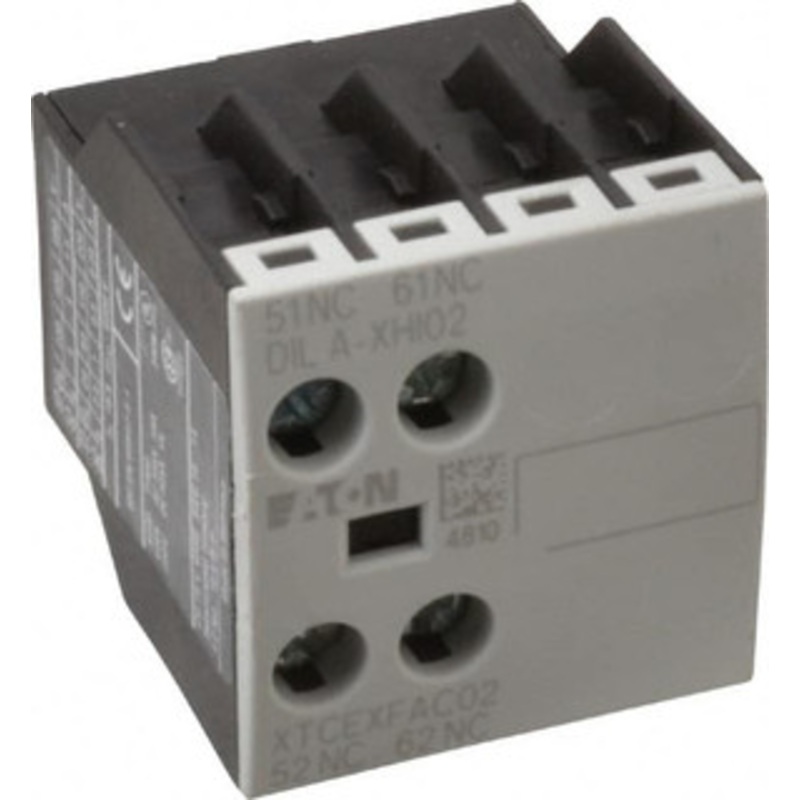Eaton Cutler-Hammer 7, 9, 12, 15, 18, 25, 32 Amp, Contactor Front Mount Auxiliary Contact For Use with XT Contactor and XTRE Control Relay XTCEXFAC02 - 08804502