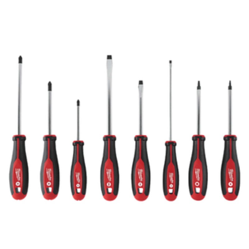 Milwaukee 8 Piece Phillips & Slotted Combination Screwdriver Set - 48-22-2718