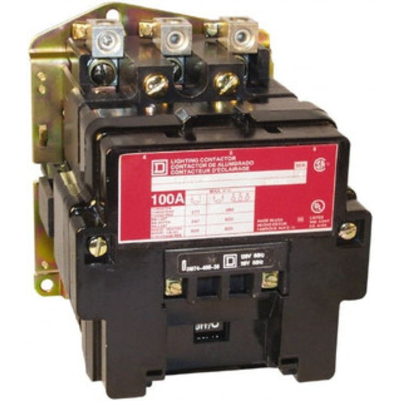 Square D No Enclosure, 3 Pole, Electrically Held Lighting Contactor 30 A (Tungsten), 110 VAC at 50 Hz, 120 VAC at 60 Hz 8903SMO2V02 - 69666394