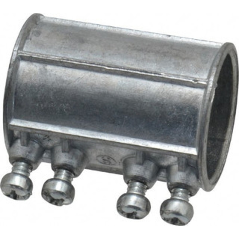 Thomas & Betts 1-1/4 Trade EMT Conduit Coupling Die Cast Zinc, Noninsulated, Set Screw Connection TK224SC - 01148949