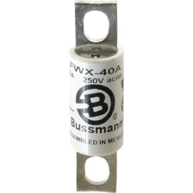 Bussmann 250 VAC/VDC, 40 Amp, Fast-Acting Semiconductor/High Speed Fuse Stud Mount Mount, 3-3/16 OAL, 200 (RMS), 50 at DC kA Rating, 0.81 Diam FWX-40A - 75784504