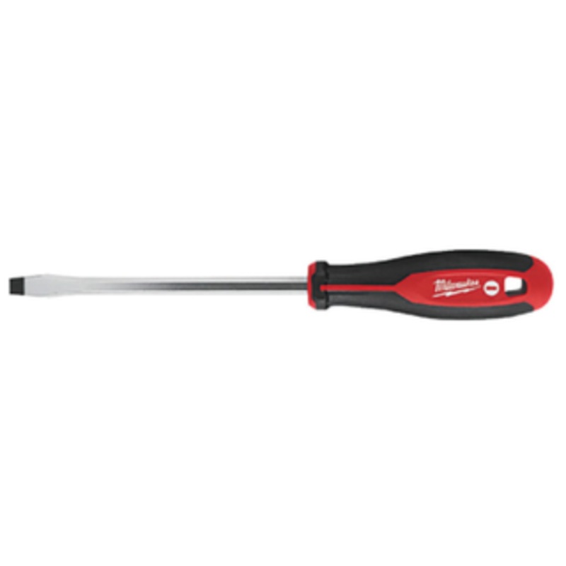 Milwaukee Slotted 3/8 Blade Width x 8 Blade Length Screwdriver, 12-1/2 Overall Length - 48-22-2023