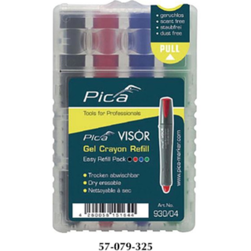 Pica VISOR Mixed (Black, Red, Blue, Green) DRY ERASE Refills - 930/04
