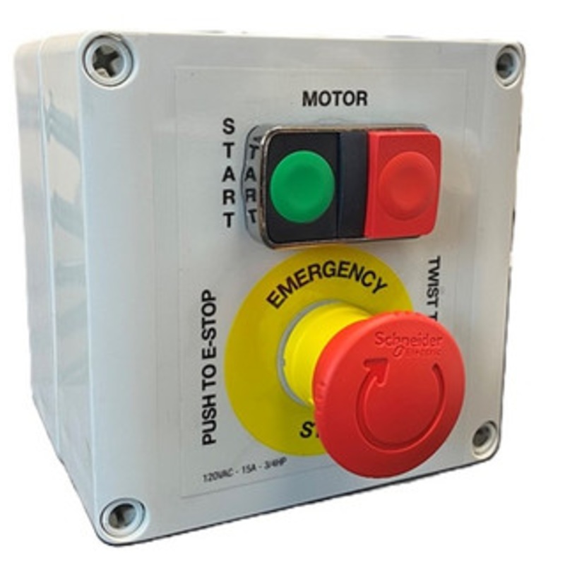 Rockford Single-Phase Starter With Self-Latching Emergency-Stop Button, 1/2 HP Max - CSF082