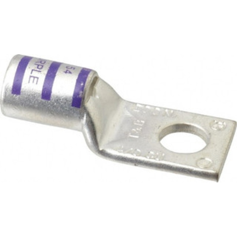 Thomas & Betts 4/0 AWG Noninsulated Compression Connection Square Ring Terminal 1/2 Stud, 2-1/2 OAL x 1.03 Wide, Tin Plated Copper Contact 54170 - 54056858