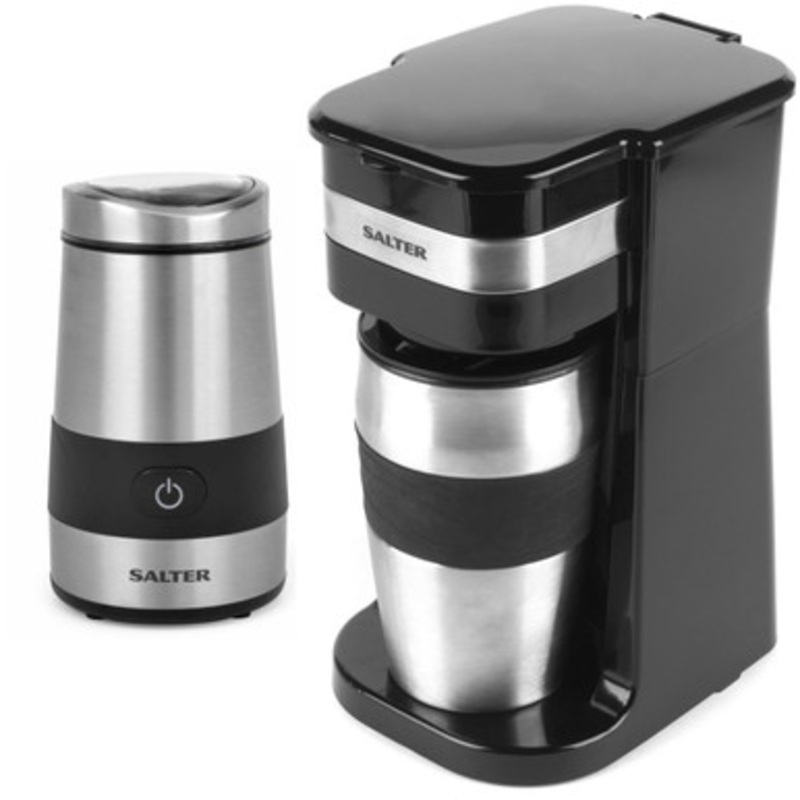 Coffee Maker to Go & Electric Grinder Set