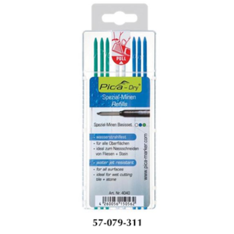 Pica DRY Special Water Jet Resistant Refill Leads, Assorted Colors 4040/SB