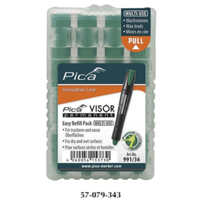 Pica VISOR Green Permanent Multi-Use Refills - 991/36