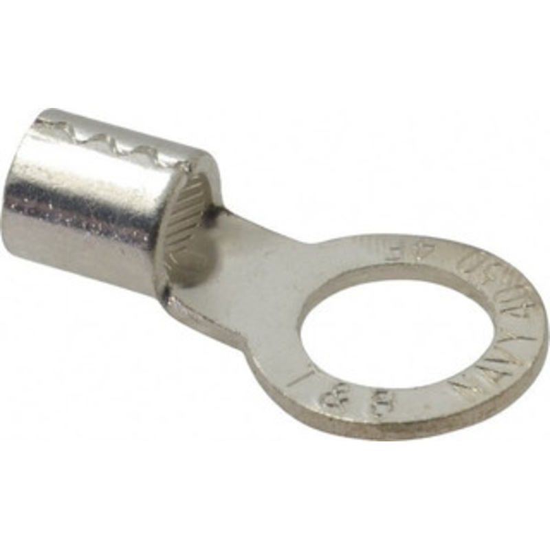 Thomas & Betts 4 AWG Noninsulated Crimp Connection Circular Ring Terminal 1/2 Stud, 1.52 OAL x 0.82 Wide, Tin Plated Copper Contact F4-12 - 54064449