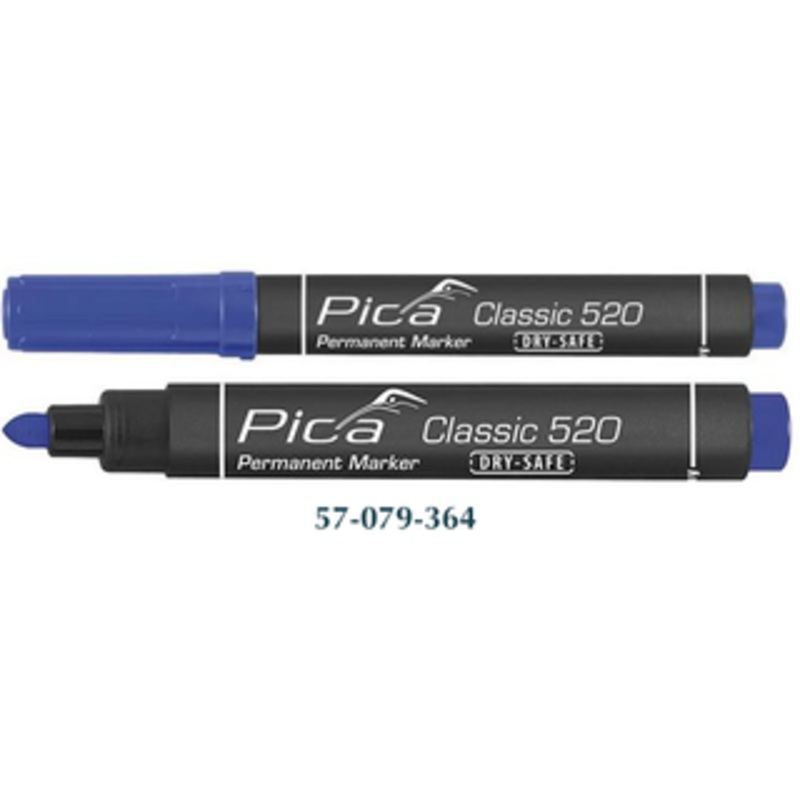 Pica Classic 520 - Permanent Marker, Bullet Tip, Blue - 520/41