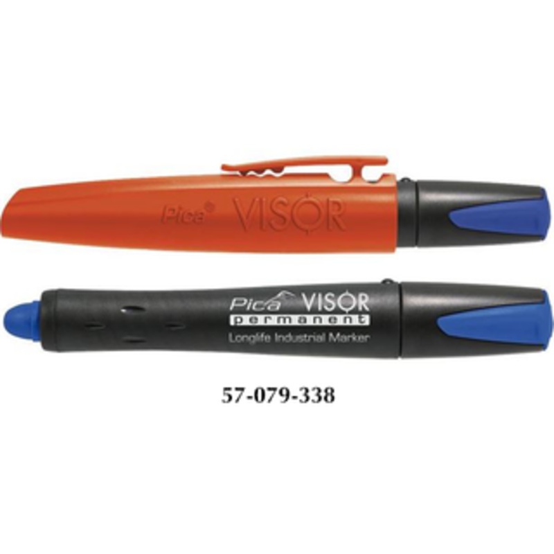Pica VISOR Blue Permanent Crayon Marker - 990/41