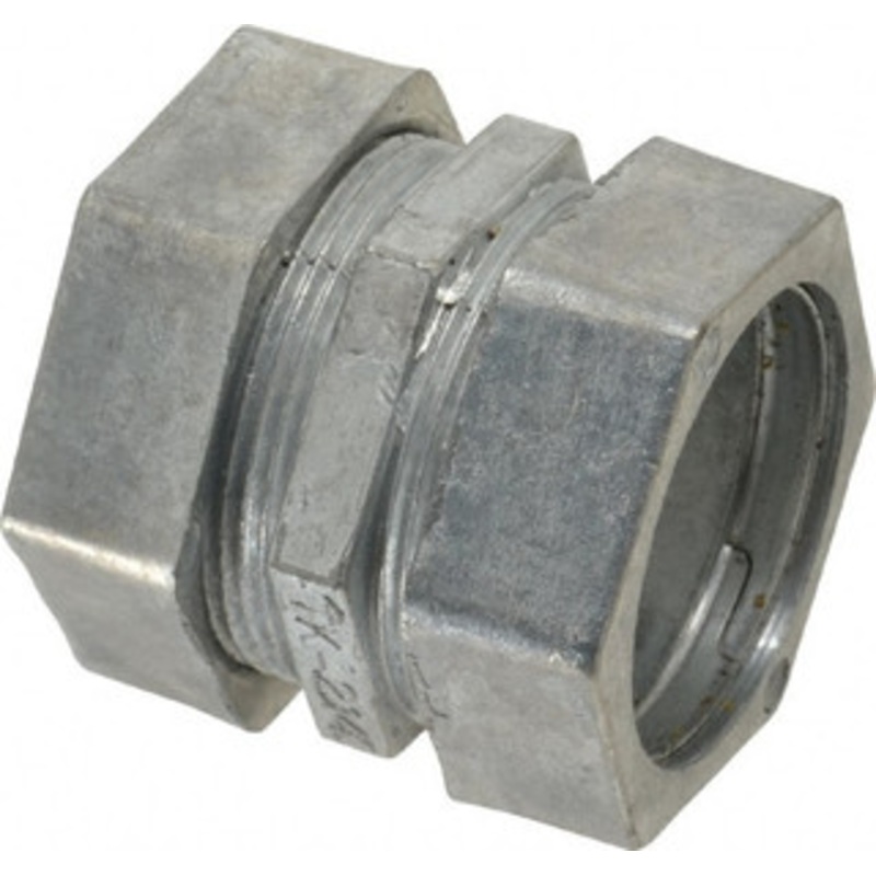 Thomas & Betts 1-1/4 Trade EMT Conduit Coupling Die Cast Zinc, Noninsulated, Compression Connection TK214SC - 00155267