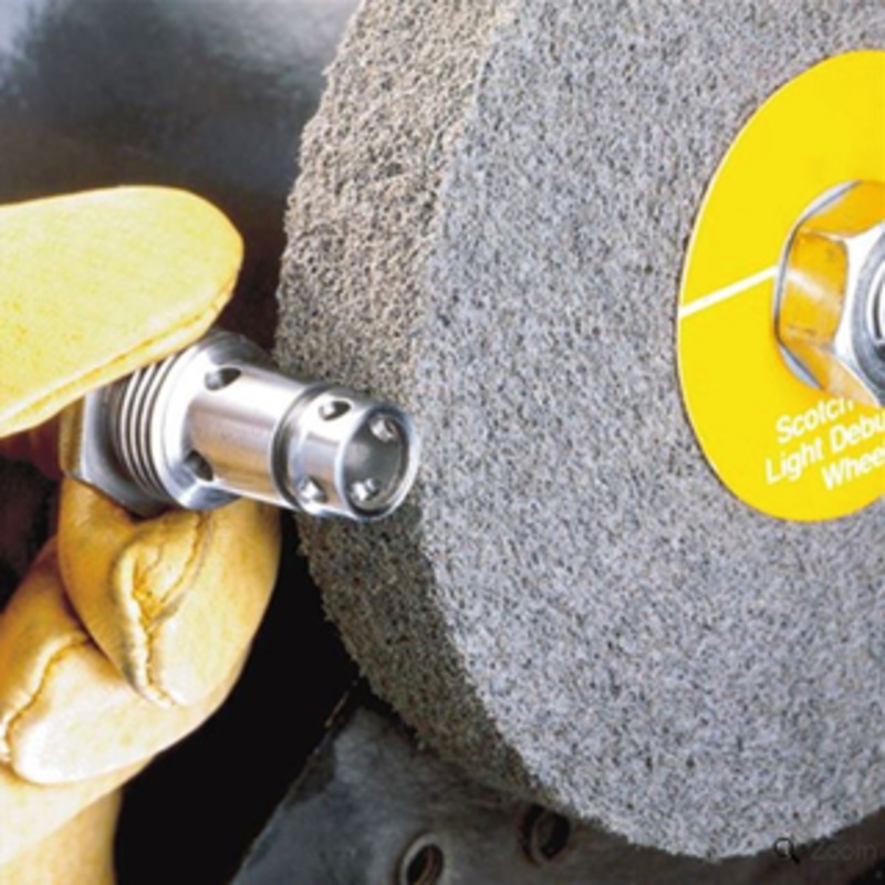 3M Scotch-Brite Light Deburring Wheel (LD-WL), 6 Density 6Dia x 1/2W x 1 Center Hole