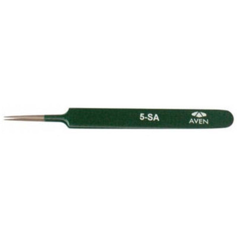 Aven E-Z Pik Precision Tweezers 18062EZF, 5-SA Pattern, Green - 90-988-7