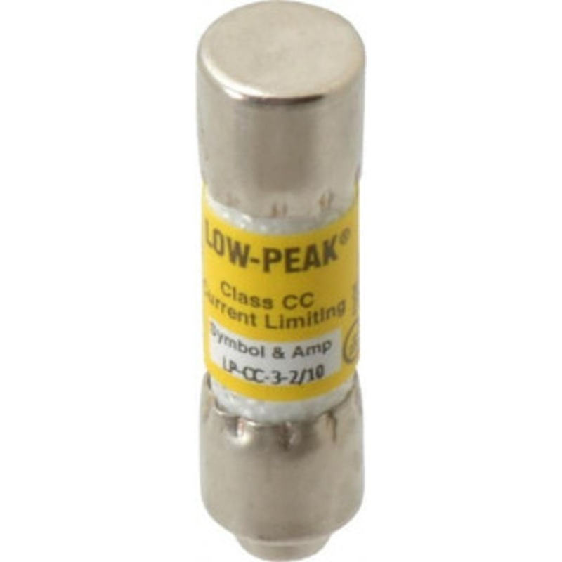 Bussmann 150 VDC, 600 VAC, 3.2 Amp, Time Delay General Purpose Fuse Fuse Holder Mount, 1-1/2 OAL, 20 at DC, 200 at AC (RMS) kA Rating, 13/32 Diam LP-CC-3-2/10 - 74760695