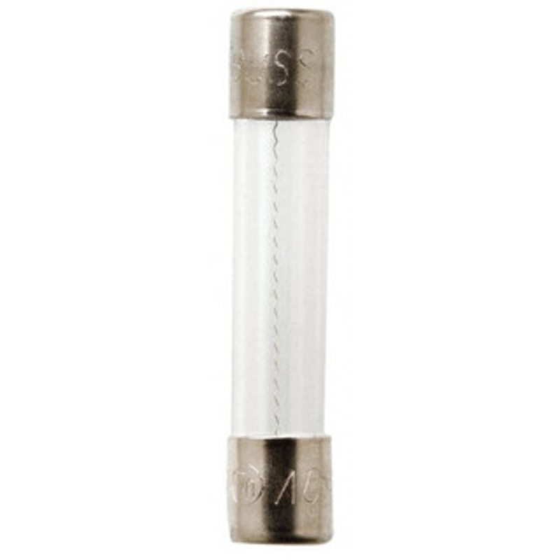 Bussmann 250 VAC, 32 VDC, 0.1 Amp, Time Delay Miniature Glass Fuse 1-1/4 OAL, 1/4 Diam MDL-1-10-R - 74680711