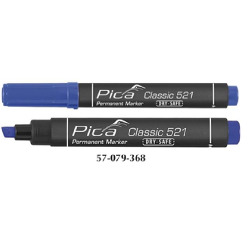Pica Classic 521 - Permanent Marker, Chisel Tip, Blue - 521/41