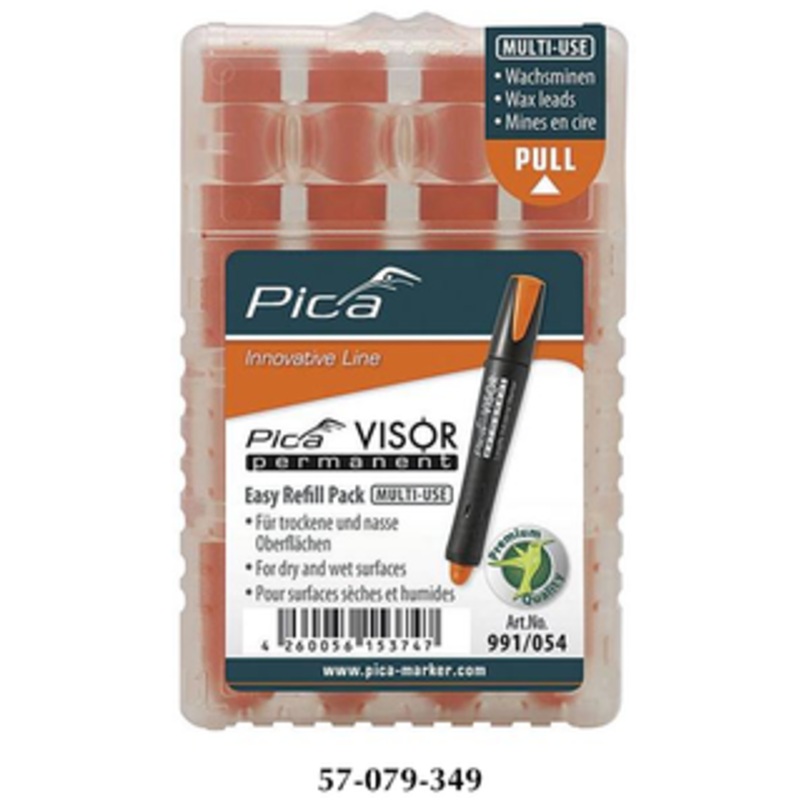 Pica VISOR Orange Permanent Multi-Use Refills - 991/054