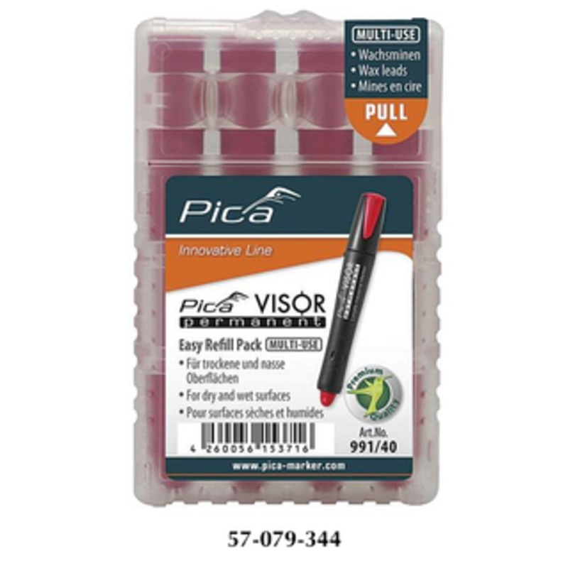 Pica VISOR Red Permanent Multi-Use Refills - 991/40