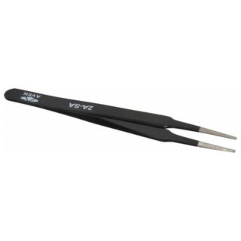 Aven E-Z Pik Precision Tweezers 18049EZF, 2A-SA Pattern, Black - 90-986-1