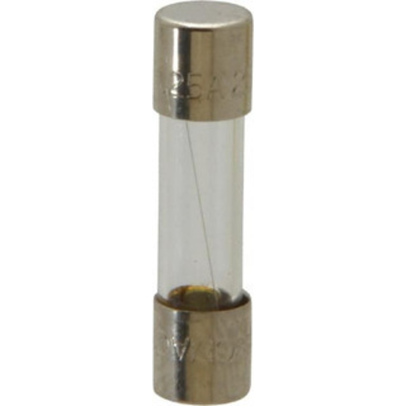 Bussmann 250 VAC, 32 VDC, 1.25 Amp, Fast-Acting Miniature Glass Fuse 20mm OAL, 10 at 125 V kA Rating, 5mm Diam GMA-1-25-R - 71917702