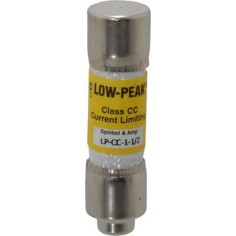 Bussmann 300 VDC, 600 VAC, 1.5 Amp, Time Delay General Purpose Fuse Fuse Holder Mount, 1-1/2 OAL, 20 at DC, 200 at AC (RMS) kA Rating, 13/32 Diam LP-CC-1-1/2 - 74760513
