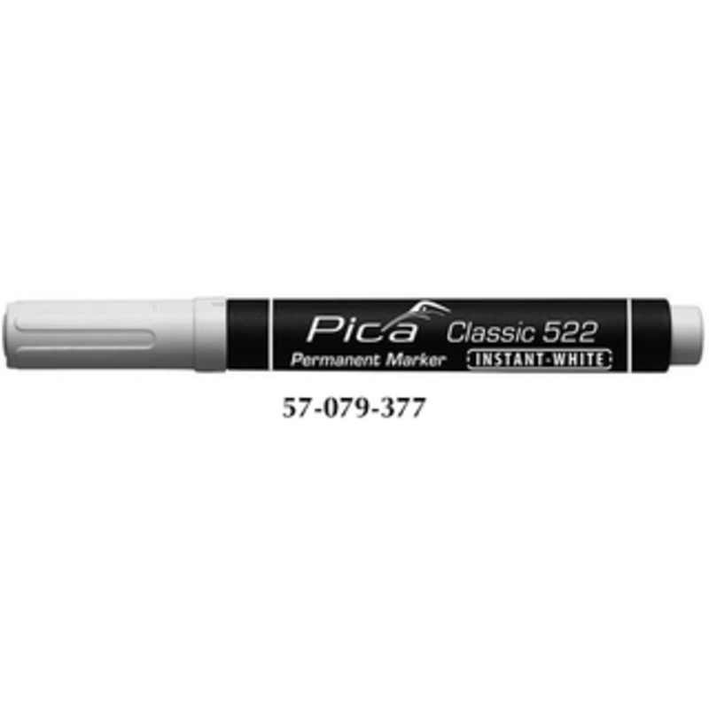 Pica Classic 522 Permanent Marker Instant-White, Bullet Tip 1-4mm - 522/52