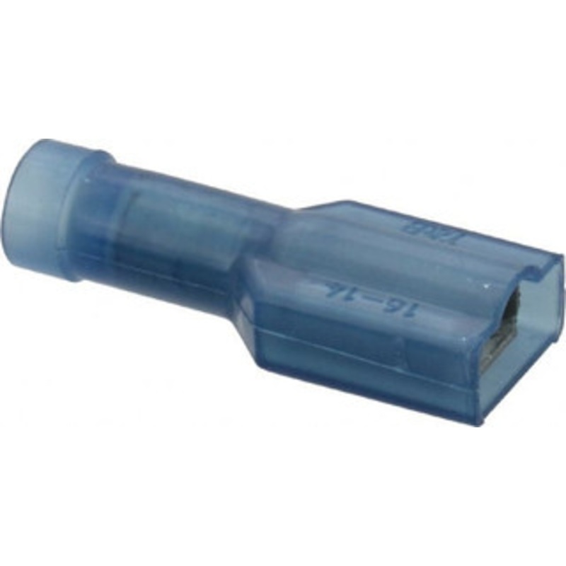 Thomas & Betts 16 to 14 AWG Fully Insulated Female Wire Disconnect 1/4 Tab, Blue, CSA Certified, RoHS Compliant, UL 94 V-2, UL File E66716, UL Listed 14RB-2577C - 54062971
