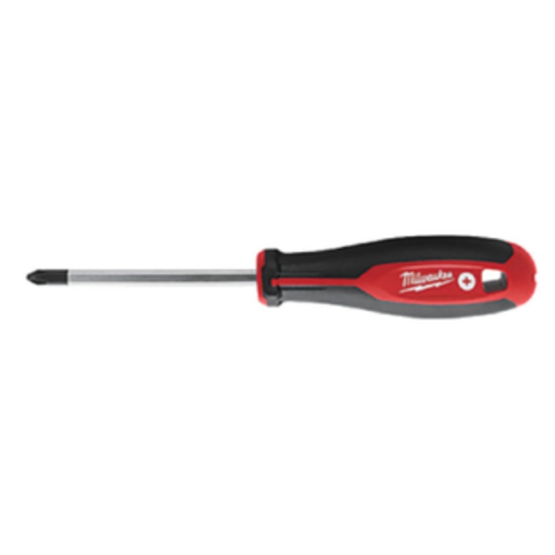 Milwaukee Phillips #2 Point Size x 4 Blade Length Screwdriver, 8 Overall Length - 48-22-2012