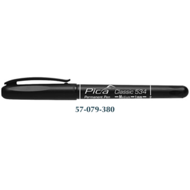 Pica Classic 534 Black Permanent Medium Tip Marker - 534/46