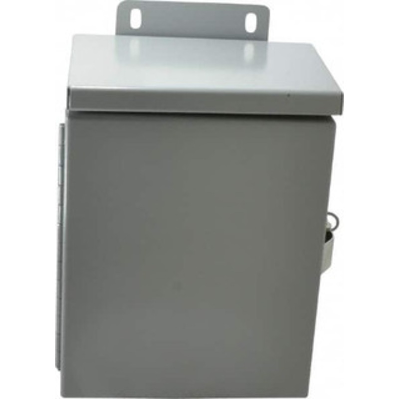 Cooper B-Line NEMA 3R Steel Junction Box Enclosure with Hinge Flat Cover 6 Wide x 8 High x 4 Deep, Rainproof 78205111042 - 64073331