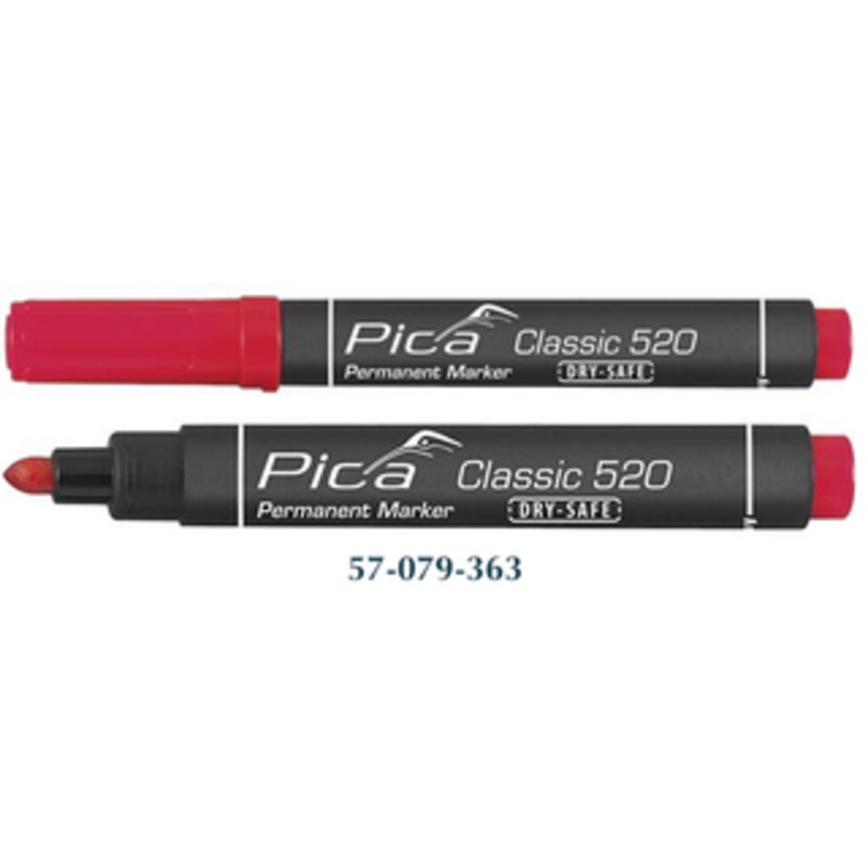 Pica Classic 520 - Permanent Marker, Bullet Tip, Red - 520/40