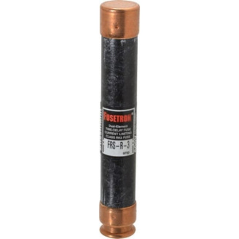 Bussmann 300 VDC, 600 VAC, 3 Amp, Time Delay General Purpose Fuse Fuse Holder Mount, 127mm OAL, 20 at DC, 200 (RMS) kA Rating, 13/16 Diam FRS-R-3 - 75908731