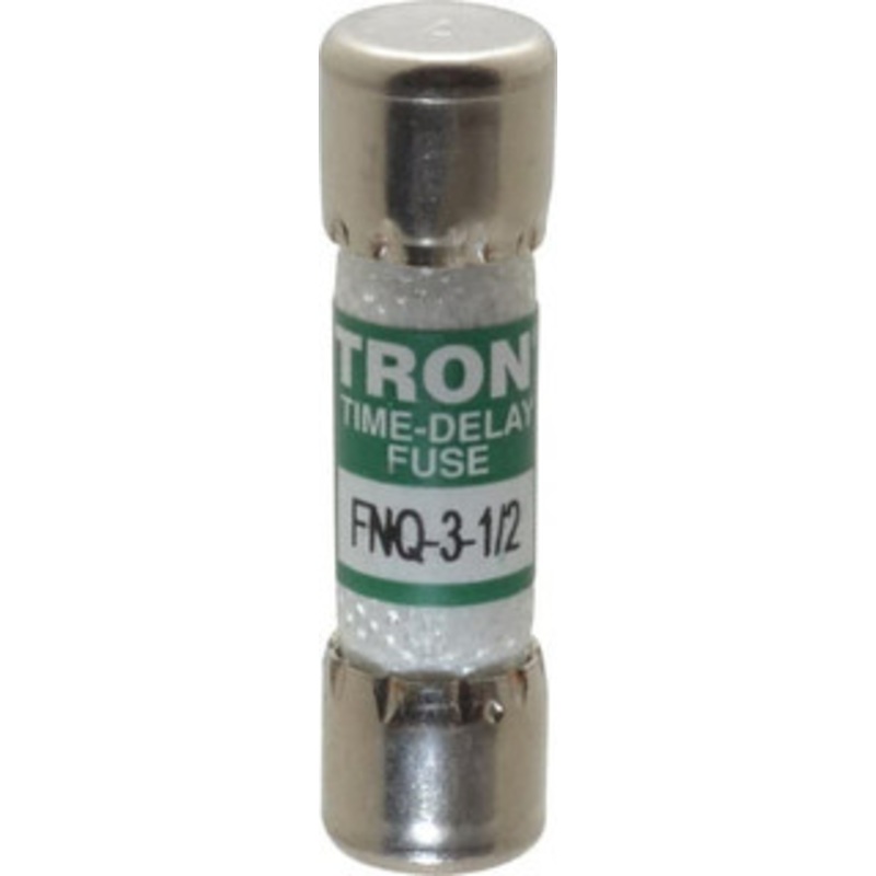 Bussmann 500 VAC, 3.5 Amp, Time Delay General Purpose Fuse Fuse Holder Mount, 1-1/2 OAL, 10 at AC kA Rating, 13/32 Diam FNQ-3-1/2 - 75915405