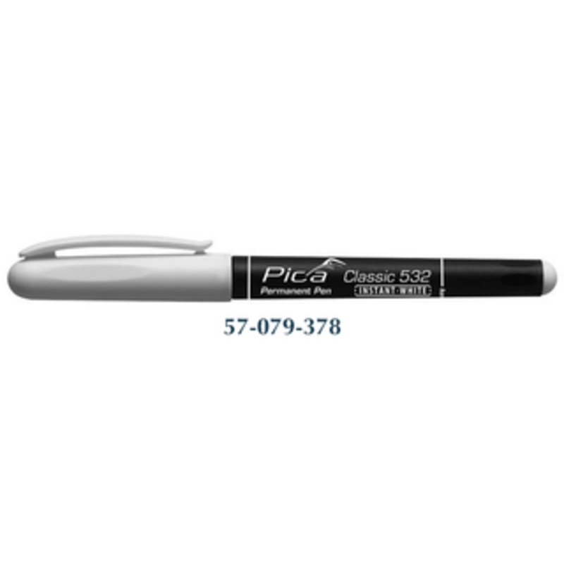 Pica Classic 532 Permanent Pen Instant-White, Bullet Tip 1-2mm - 532/52