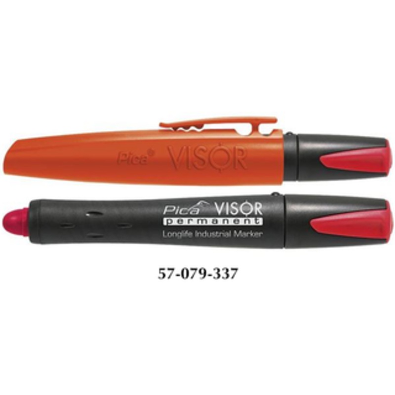 Pica VISOR Red Permanent Crayon Marker - 990/40
