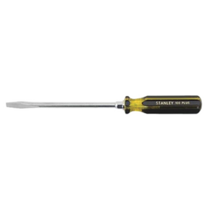 Stanley 100 Plus Slotted Screwdriver, 1/4 Blade Width, 1-1/2 Blade Length, 3-1/2 Overall Length - 66-161-A