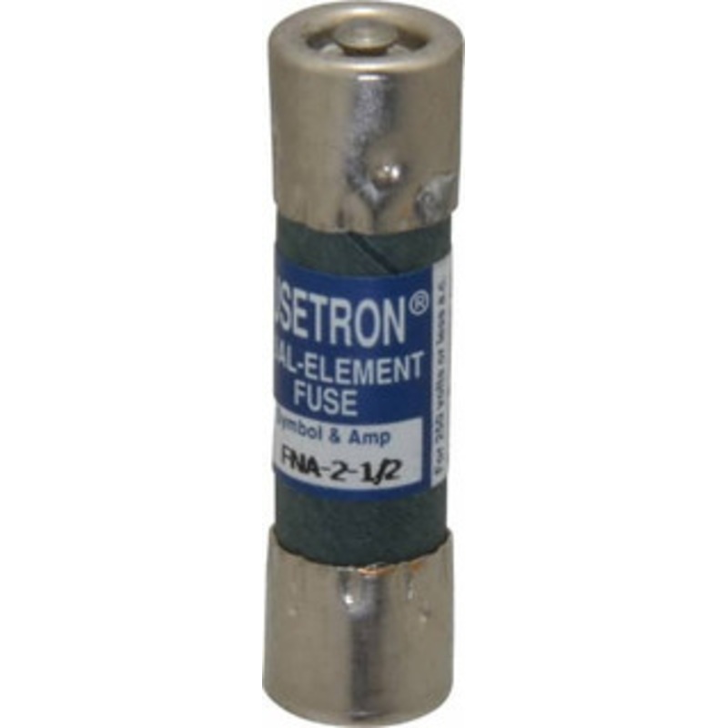 Bussmann 250 VAC, 2.5 Amp, Time Delay Pin Indicator Fuse Fuse Holder Mount, 1-1/2 OAL, 10 at 125 V kA Rating, 13/32 Diam FNA-2-1/2 - 81739609
