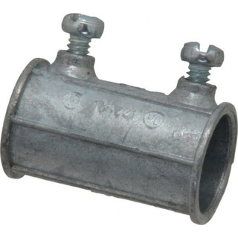 Thomas & Betts 1/2 Trade EMT Conduit Coupling Die Cast Zinc, Noninsulated, Set Screw Connection TK221SC - 01148915