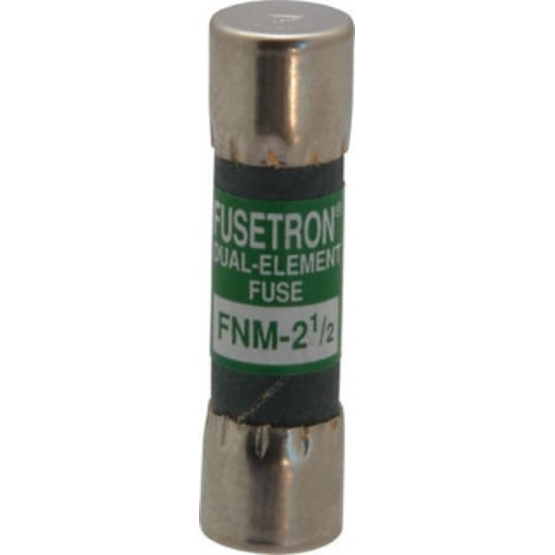 Bussmann 250 VAC, 2.5 Amp, Time Delay General Purpose Fuse Fuse Holder Mount, 1-1/2 OAL, 10 at 125 V kA Rating, 13/32 Diam FNM-2-1/2 - 76636489