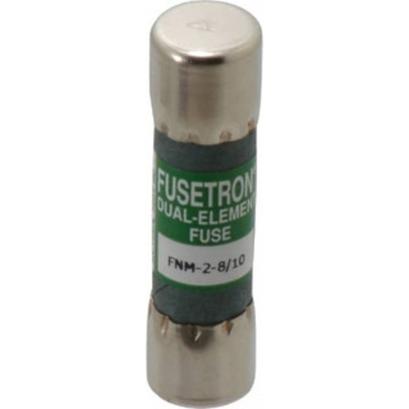 Bussmann 250 VAC, 2.8 Amp, Time Delay General Purpose Fuse Fuse Holder Mount, 1-1/2 OAL, 10 at 125 V kA Rating, 13/32 Diam FNM-2-8/10 - 76636505