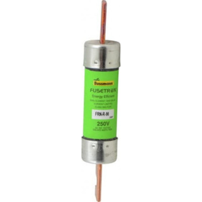 Bussmann 250 VAC, 90 Amp, Time Delay General Purpose Fuse Bolt-on Mount, 5-7/8 OAL, 20 at DC, 200 (RMS) kA Rating, 1-1/16 Diam FRN-R-90 - 75908442