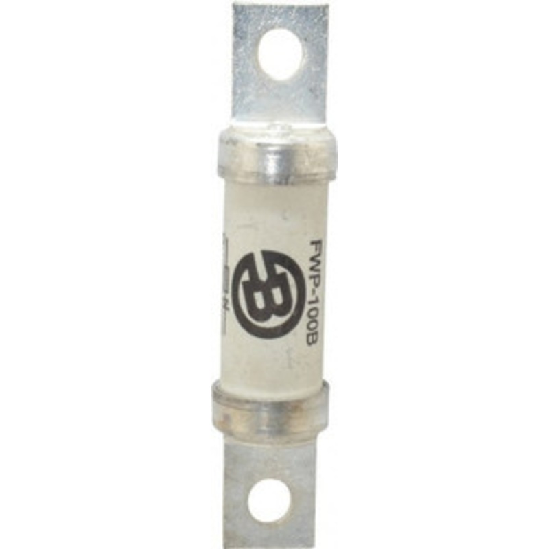 Bussmann 700 VAC/VDC, 100 Amp, Fast-Acting Semiconductor/High Speed Fuse Stud Mount Mount, 4-3/8 OAL, 200 (RMS), 50 at DC kA Rating, 0.947 Diam FWP-100B - 75382952