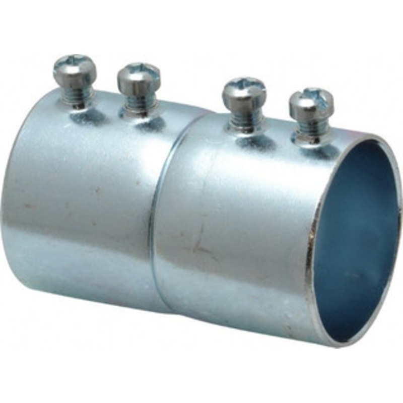 Crouse-Hinds 1-1/4 Trade EMT Conduit Coupling Steel, Noninsulated, Set Screw Connection 463 - 04518726