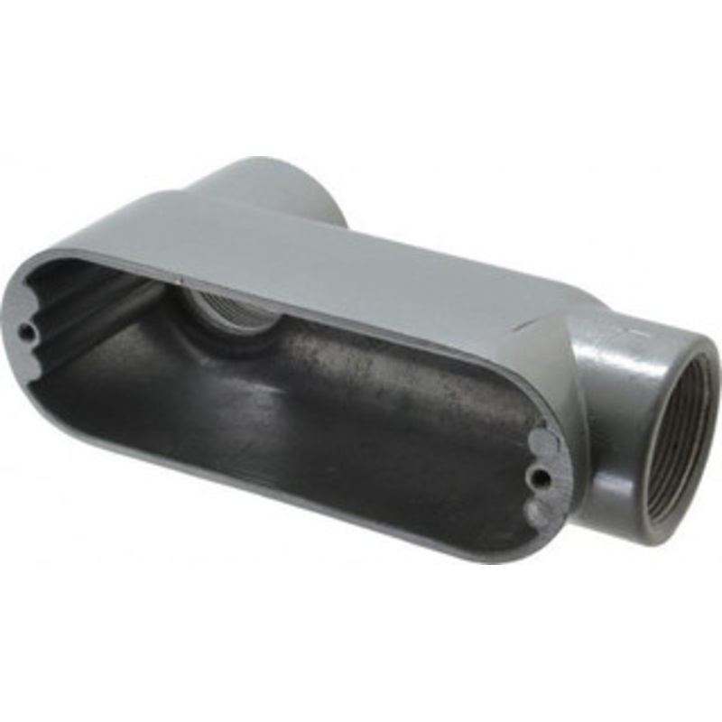 Thomas & Betts LB Body, 1-1/2 Trade, IMC, Rigid Aluminum Conduit Body Oval, 7-7/8 OAL, 32 cc Capacity, Gray ALB-5 - 62409354
