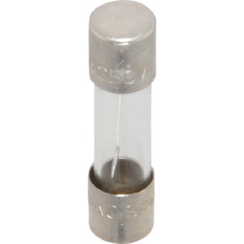 Bussmann 250 VAC, 32 VDC, 0.8 Amp, Time Delay Miniature Glass Fuse 20mm OAL, 10 at 125 V kA Rating, 5mm Diam GMC-800-R - 74690645