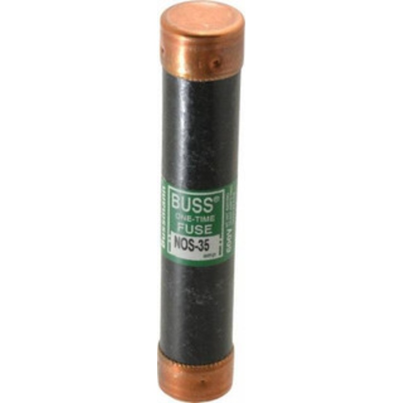 Bussmann 600 VAC, 35 Amp, Fast-Acting General Purpose Fuse Fuse Holder Mount, 5-1/2 OAL, 50 at AC/DC kA Rating, 1-1/16 Diam NOS-35 - 74740762